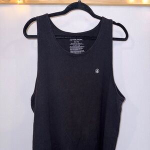 Volcom Men’s Black Tank Top XXL | Classic Stone Logo | 100% Cotton